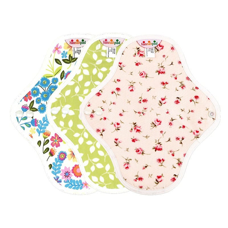Hannahpad Washable Reuseable Eco Friendly Green Organic Cloth Pads Singapore Small Set of 3