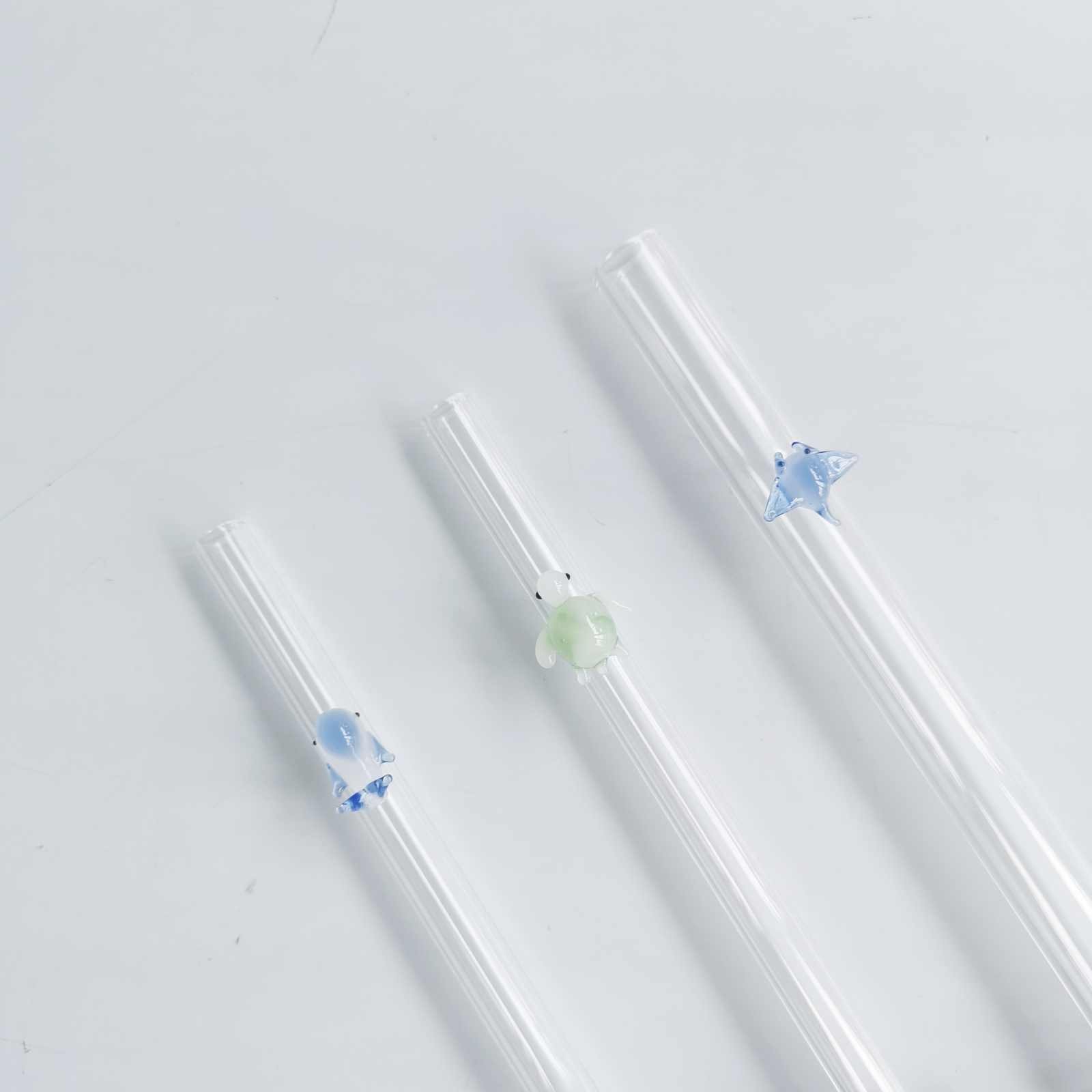 Plastic Free, Package Free Certified Borosilicate Glass Reusable Straws